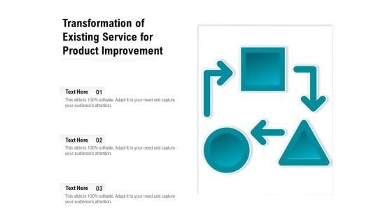 Transformation Of Existing Service For Product Improvement Ppt PowerPoint Presentation Slides Microsoft PDF