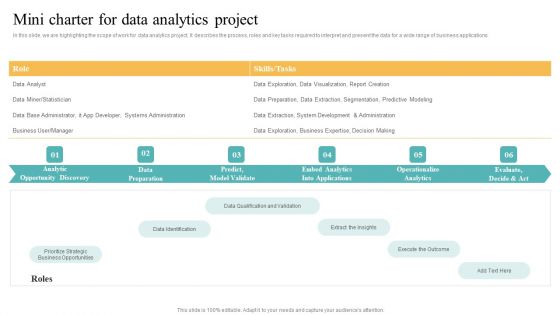 Transformation Toolkit Competitive Intelligence Information Analysis Mini Charter For Data Analytics Project Download PDF