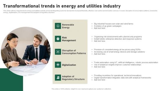 Transformational Trends In Energy And Utilities Industry Microsoft PDF