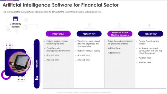 Transforming Business With AI Artificial Intelligence Software For Financial Sector Introduction PDF
