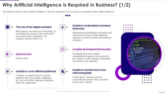 Transforming Business With AI Why Artificial Intelligence Is Required In Business Mockup PDF Transforming Business With AI Why Artificial Intelligence Is Required In Business Mockup PDF