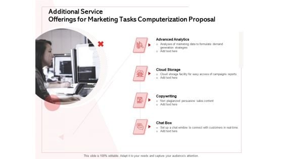 Transforming Marketing Services Through Automation Additional Service Offerings For Marketing Tasks Computerization Proposal Themes PDF Transforming Marketing Services Through Automation Additional Service Offerings For Marketing Tasks Computerization Proposal Themes PDF