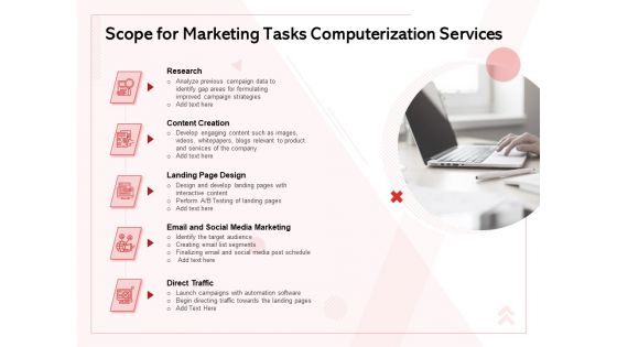 Transforming Marketing Services Through Automation Proposal Scope For Marketing Tasks Computerization Services Microsoft PDF