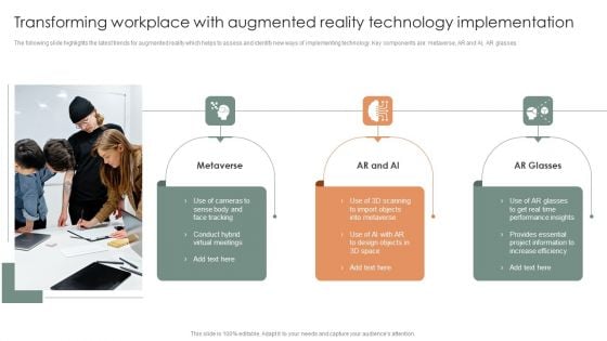 Transforming Workplace With Augmented Reality Technology Implementation Designs PDF