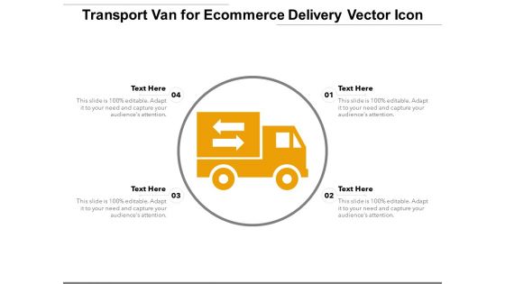 Transport Van For Ecommerce Delivery Vector Icon Ppt PowerPoint Presentation File Graphics PDF