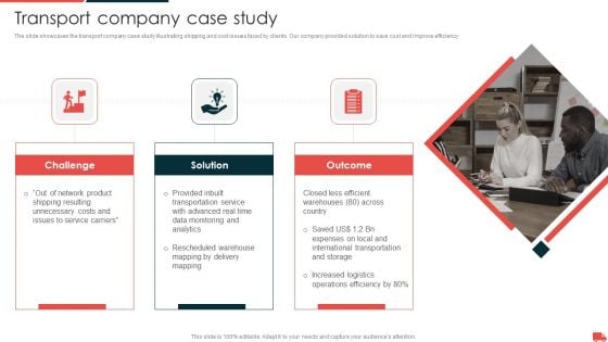 Transportation And Logistics Services Company Profile Transport Company Case Study Ideas PDF