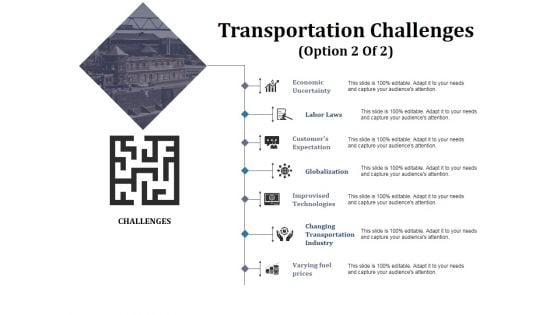 Transportation Challenges Template 2 Ppt PowerPoint Presentation File Diagrams