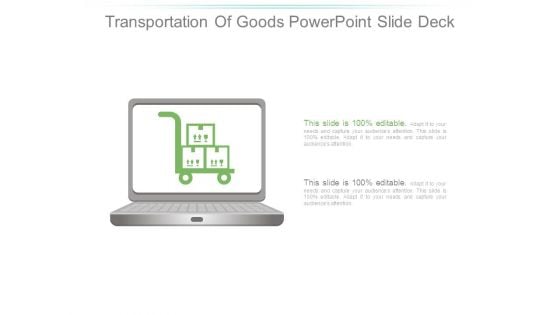 Transportation Of Goods Powerpoint Slide Deck