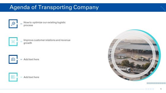 Transporting Company Agenda Of Transporting Company Ppt Show Smartart PDF Transporting Company Agenda Of Transporting Company Ppt Show Smartart PDF