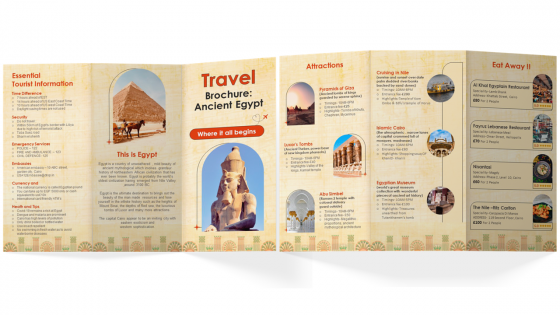 Travel Brochure Ancient Egypt Trifold
