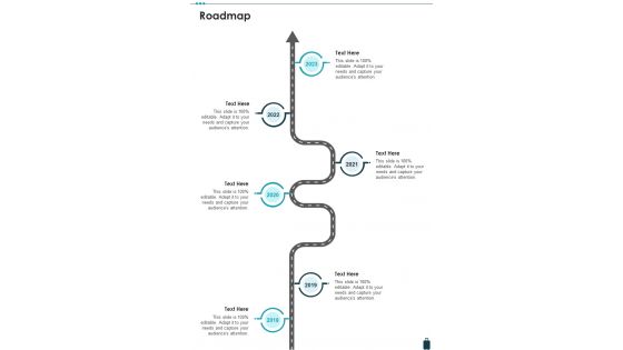 Travel Business Proposal Roadmap One Pager Sample Example Document