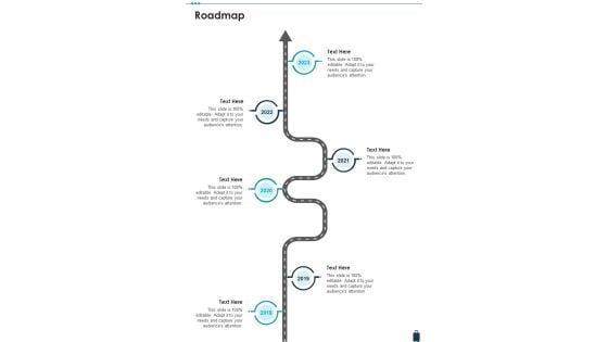 Travel Business Proposal Roadmap One Pager Sample Example Document