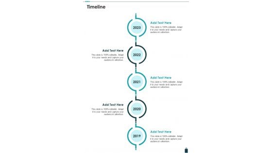 Travel Business Proposal Timeline One Pager Sample Example Document