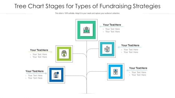 Tree Chart Stages For Types Of Fundraising Strategies Ppt PowerPoint Presentation File Graphics Download PDF