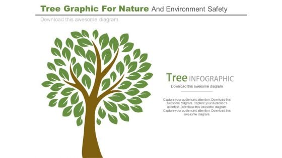 Tree Diagram For Green Environment Powerpoint Slides