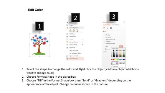 Tree Diagram With Social Media Icons Powerpoint Template