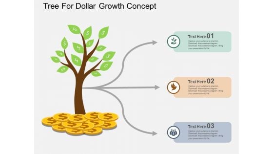 Tree For Dollar Growth Concept Powerpoint Template