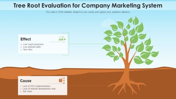 Tree Root Evaluation For Company Marketing System Template PDF