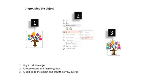 Tree With Multiple Icons On Leaves Powerpoint Template