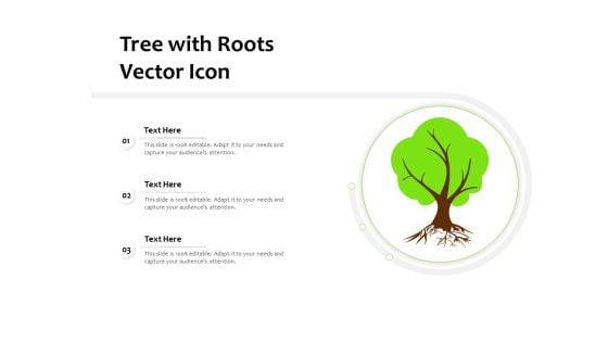 Tree With Roots Vector Icon Ppt PowerPoint Presentation Outline Infographics PDF