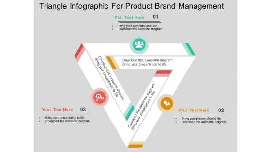 Triangle Infographic For Product Brand Management Powerpoint Template