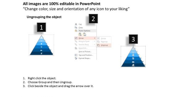 Triangle With Six Business Icons Powerpoint Templates