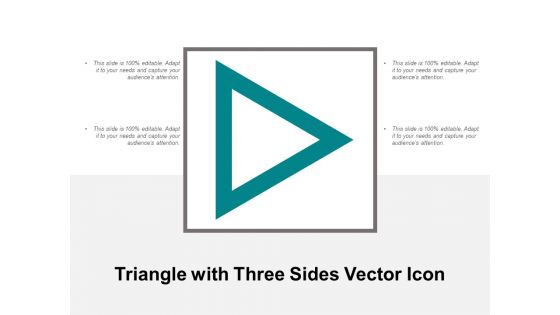 Triangle With Three Sides Vector Icon Ppt PowerPoint Presentation Model Images
