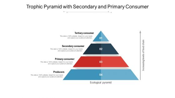 Trophic Pyramid With Secondary And Primary Consumer Ppt PowerPoint Presentation Infographic Template Slideshow PDF