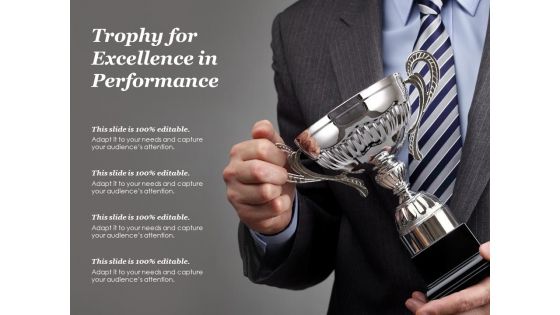 Trophy For Excellence In Performance Ppt PowerPoint Presentation Slides Background Image
