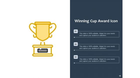 Trophy Icon Award Icon Circle Ppt PowerPoint Presentation Complete Deck