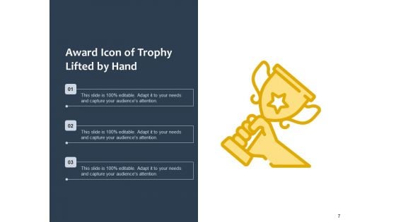 Trophy Icon Award Icon Circle Ppt PowerPoint Presentation Complete Deck