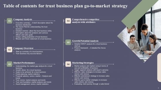 Trust Business Plan Go To Market Strategy