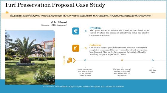 Turf Preservation Proposal Case Study Ppt Gallery Professional PDF