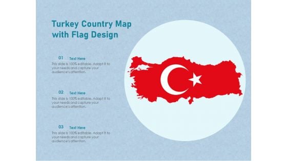 Turkey Country Map With Flag Design Ppt PowerPoint Presentation File Example PDF