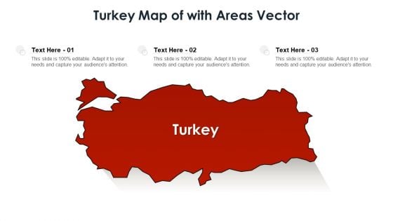 Turkey Map Of With Areas Vector Ppt PowerPoint Presentation Gallery Deck PDF