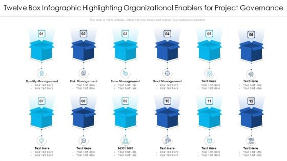 Twelve Box Infographic Highlighting Organizational Enablers For Project Governance Ppt PowerPoint Presentation File Background Designs PDF Twelve Box Infographic Highlighting Organizational Enablers For Project Governance Ppt PowerPoint Presentation File Background Designs PDF