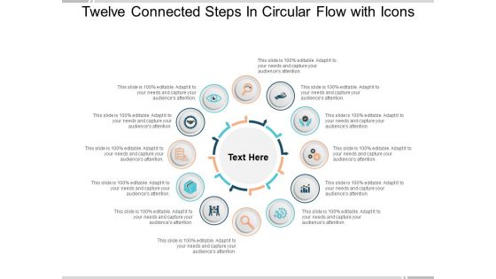 Twelve Connected Steps In Circular Flow With Icons Ppt PowerPoint Presentation Infographic Template Vector