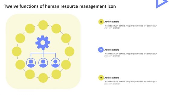 Twelve Functions Of Human Resource Management Icon Guidelines PDF