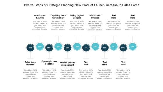Twelve Steps Of Strategic Planning New Product Launch Increase In Sales Force Ppt Powerpoint Presentation Gallery Slide