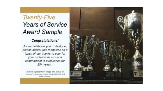 Twenty Five Years Of Service Award Sample Ppt PowerPoint Presentation Pictures Samples