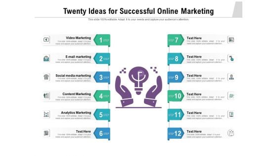 Twenty Ideas For Successful Online Marketing Ppt PowerPoint Presentation File Samples PDF Twenty Ideas For Successful Online Marketing Ppt PowerPoint Presentation File Samples PDF
