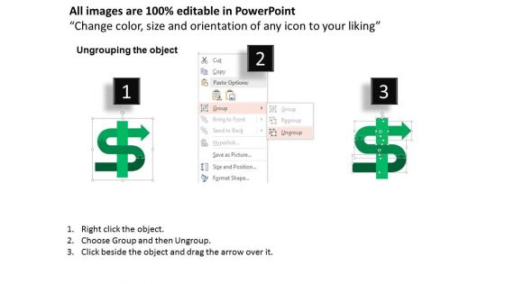 Twisted Arrows With Financial Process Icons Powerpoint Template