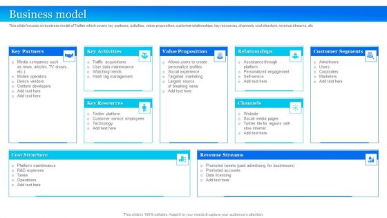 Twitter Company Summary Business Model Topics PDF Twitter Company Summary Business Model Topics PDF