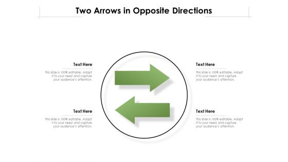 Two Arrows In Opposite Directions Ppt PowerPoint Presentation File Background Image PDF