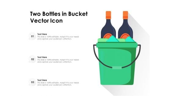 Two Bottles In Bucket Vector Icon Ppt PowerPoint Presentation Icon Format Ideas PDF