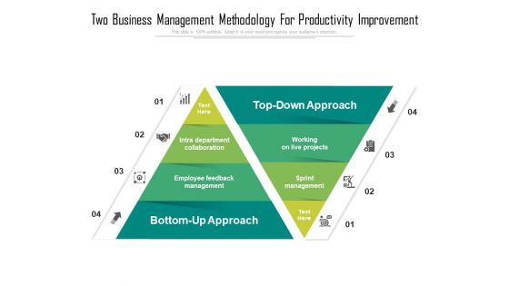 Two Business Management Methodology For Productivity Improvement Ppt PowerPoint Presentation Infographics Graphics Download PDF