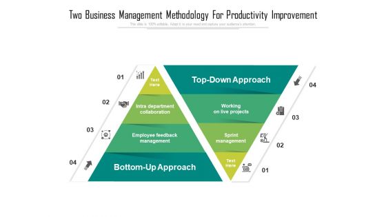 Two Business Management Methodology For Productivity Improvement Ppt PowerPoint Presentation Infographics Graphics Download PDF Two Business Management Methodology For Productivity Improvement Ppt PowerPoint Presentation Infographics Graphics Download PDF