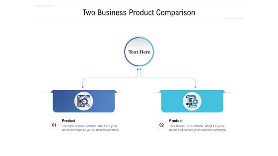 Two Business Product Comparison Ppt PowerPoint Presentation Styles Vector PDF