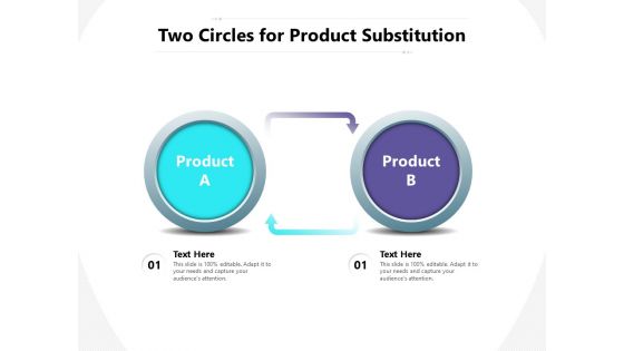 Two Circles For Product Substitution Ppt PowerPoint Presentation Layouts Tips PDF