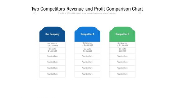 Two Competitors Revenue And Profit Comparison Chart Ppt PowerPoint Presentation File Topics PDF